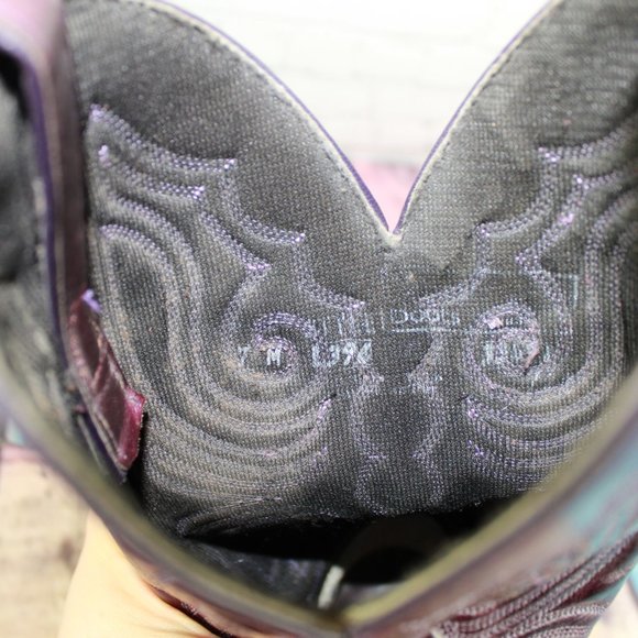 CAPEZIO 80's Leather Cowboy Western Boots Size 7 M - Picture 8 of 9